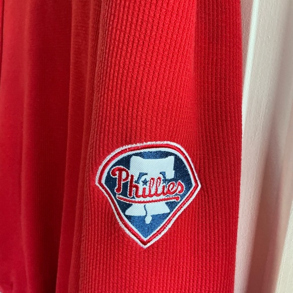 Stitches Philadelphia Phillies Fleece Lined Thermal Zip Up Hoodie Men X-Large - Picture 4 of 15